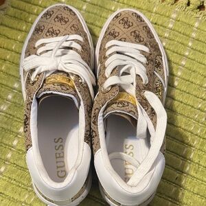 NEW. Guess Brown and Gold Women's Sneakers